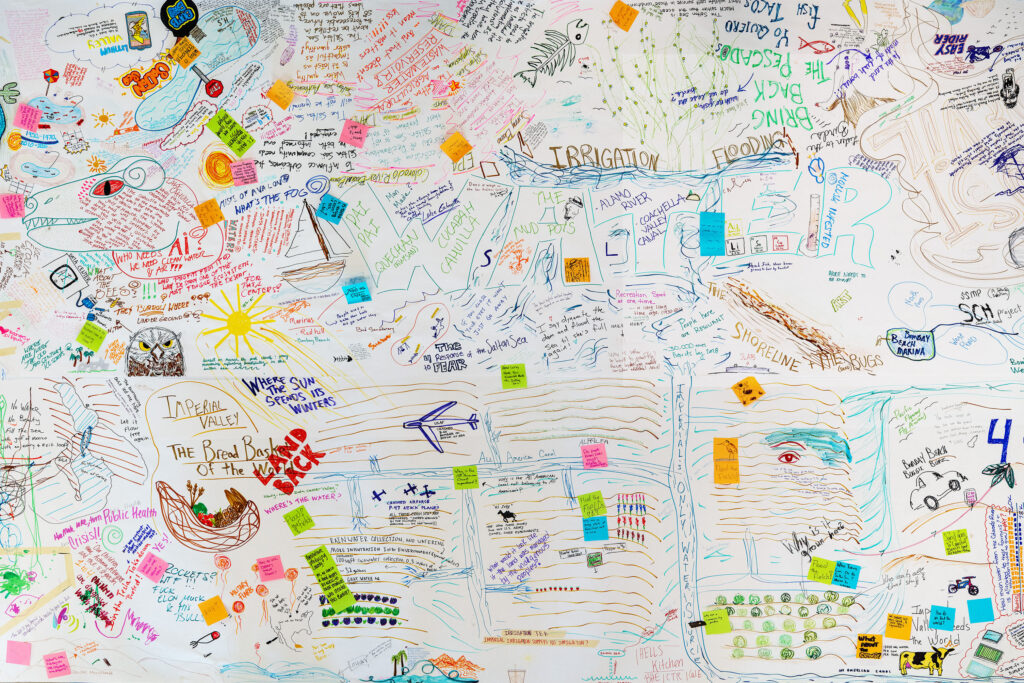 Giga-Mapping of the Salton Sea and Colorado River watershed made by the local community and facilitated by LandRush Project, Uwe H. Martin and Imperial Valley Equity and Justice (IVEJ).